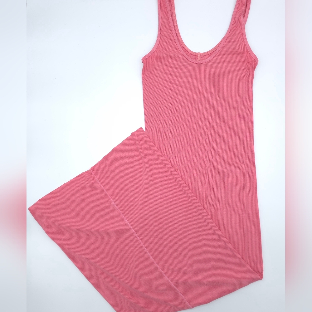 Enza Costa Pink Rib Tank Dress Size XS